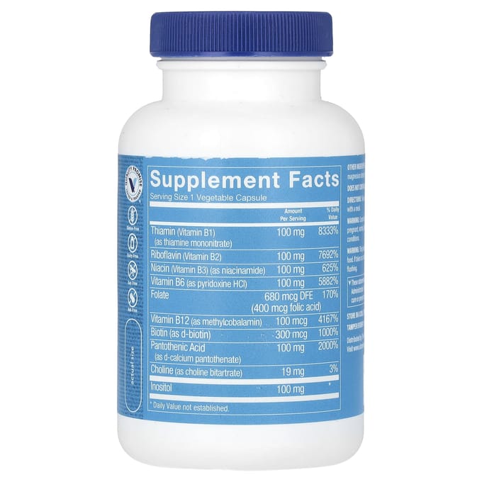 The Vitamin Shoppe, Complexe B 100, 100 capsules végétariennes