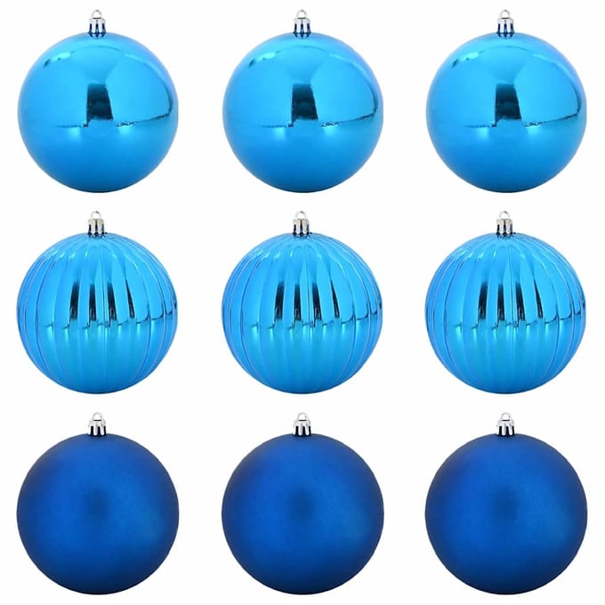 vidaXL - Kerstbal - Set - XL - 9 - st - Blauw - Ø - 15 - cm - Kunststof