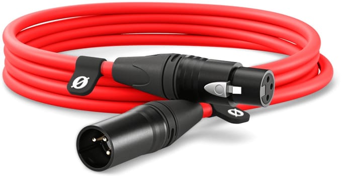 Rode XLR3M-R XLR Verbindingskabel 3 m Rood
