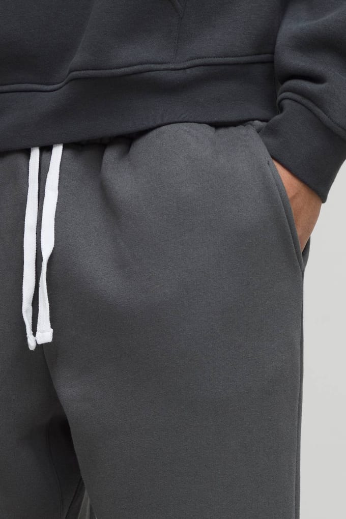 Basic oversized drop-crotch jogger | Charcoal | Size Small