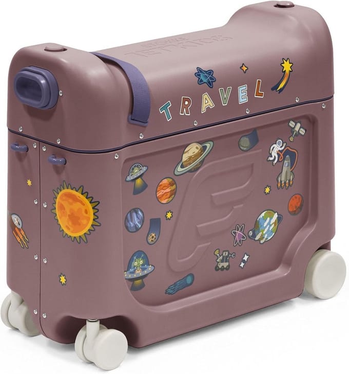 Rijdende Koffer en Bedje voor Kinderen met Matras en Stickers
