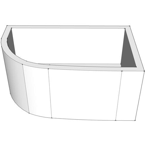 Sturotec tub support for Riho Lyra space-saving bathtub 140 x 90 cm left for corner installation STWRB147