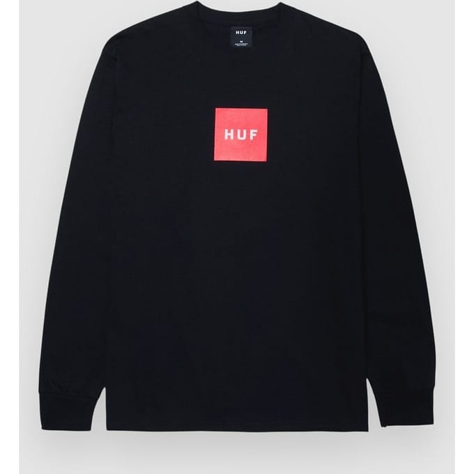HUF Essentials Box Logo Longsleeve zwart