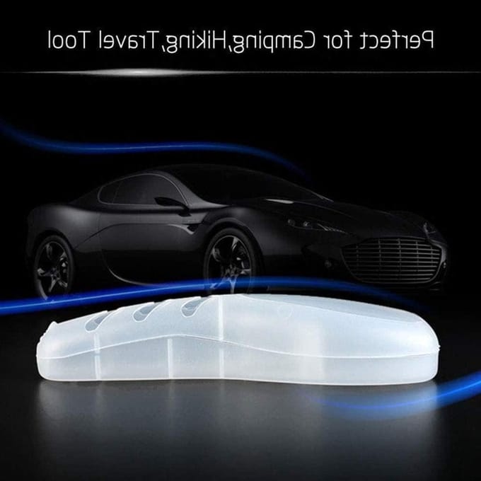 Opbergdoos Scheermes - Scheermes Houder - Reizen Kamperen - Transparant Ontwerp - Compact Lichtgewicht - Wit