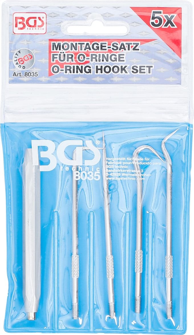 BGS Montageset voor O-ringen 5-delig. - 8035