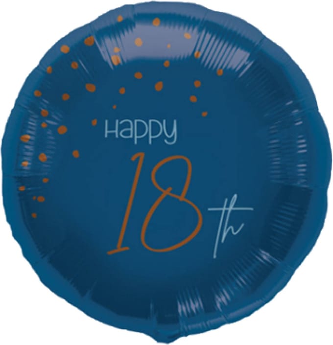 Folat - Folieballon 18 Jaar Elegant True Blue 45 cm