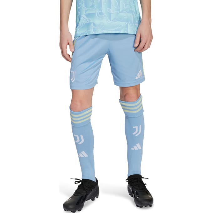 Adidas Juventus Korte Broeken Kinder - Blauw - Maat 159 - 164 CM - Poly Mesh
