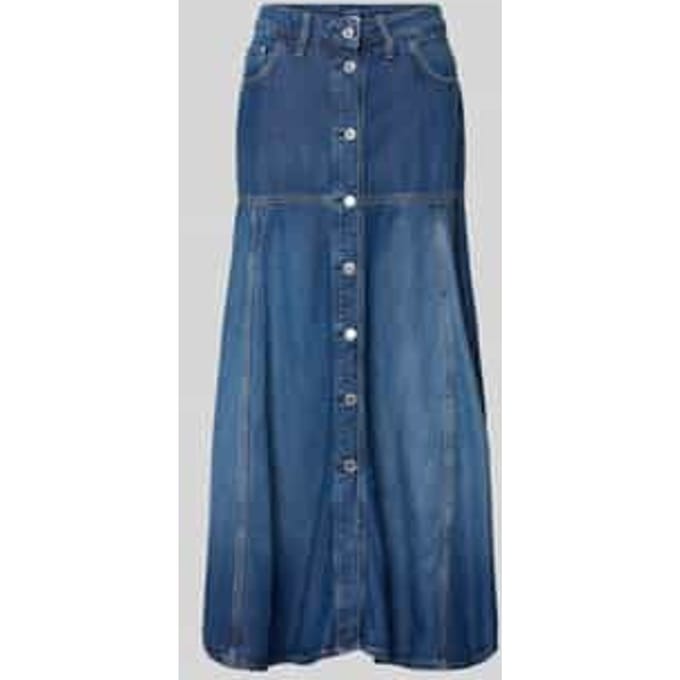 maxirok van lyocellmix in denimlook model 'Nidia'