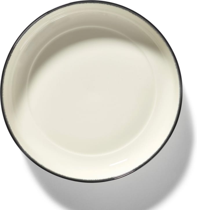 Serax Dé Tableware By Ann Demeulemeester Diep Bord Ø24 Set Van 2 White/Black A