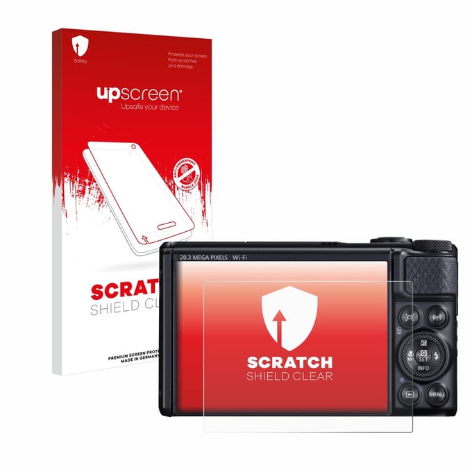 upscreen - Screenprotector voor Canon PowerShot SX740 HS / Lite - Folie Beschermfolie transparant