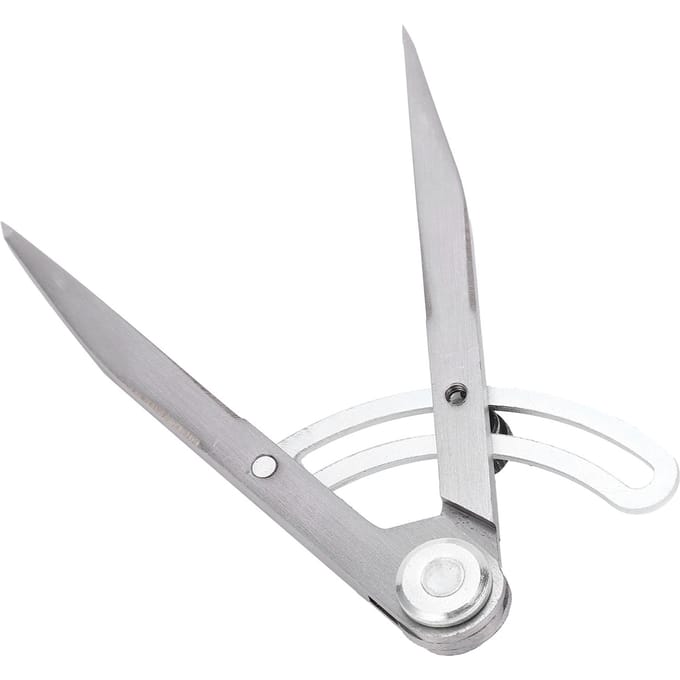 Stalen Passer Potlood Markeerkompas Cirkelmaker Verstelbare Knaaldiepte Vakman 125mm white