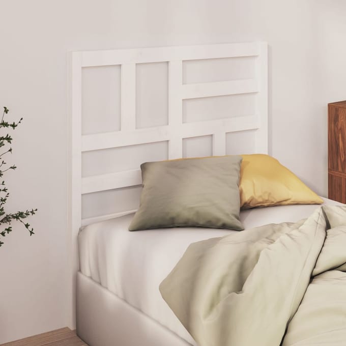 vidaXL - Hoofdbord - 96x4x104 - cm - massief - grenenhout - wit