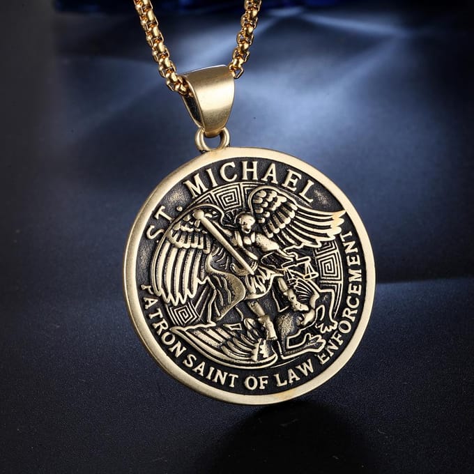 Europese en Amerikaanse Geloof Sint Michael Aartsengel Sint Michael Ketting gray