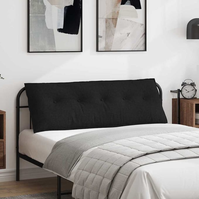 vidaXL - Rugkussen - Zwart - 200 - x - 19 - x - 50 - cm - Stof