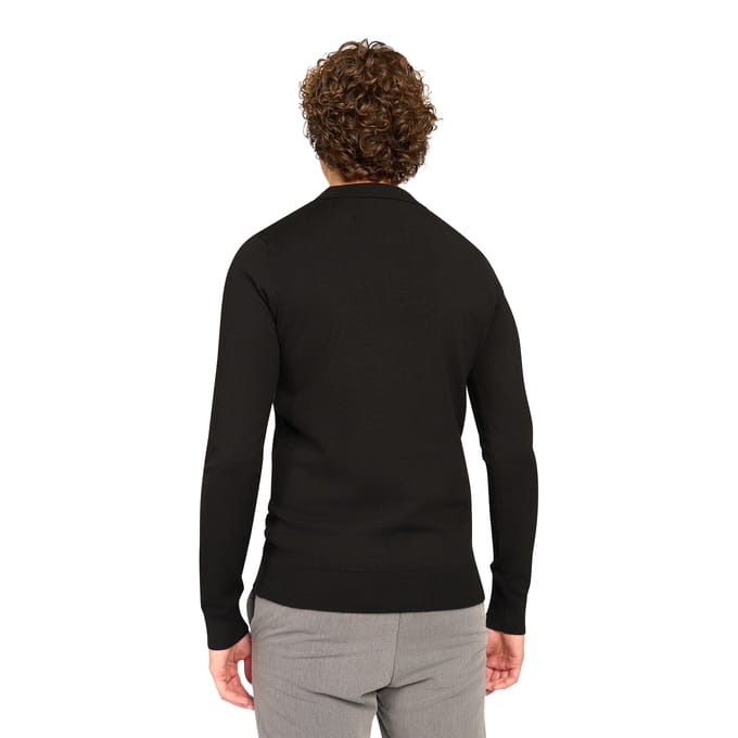Long sleeve polo Ralf Black - L - Solution Clothing