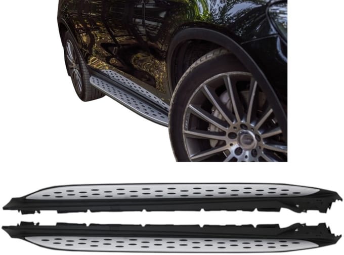 Treeplanken geschikt met Mercedes-Benz GLC - GLC Coupé X253 C253 zilver