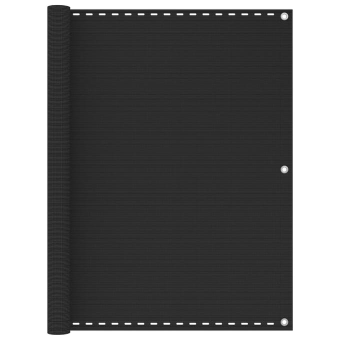 vidaXL - Balkonscherm - 120x500 - cm - HDPE - antracietkleurig