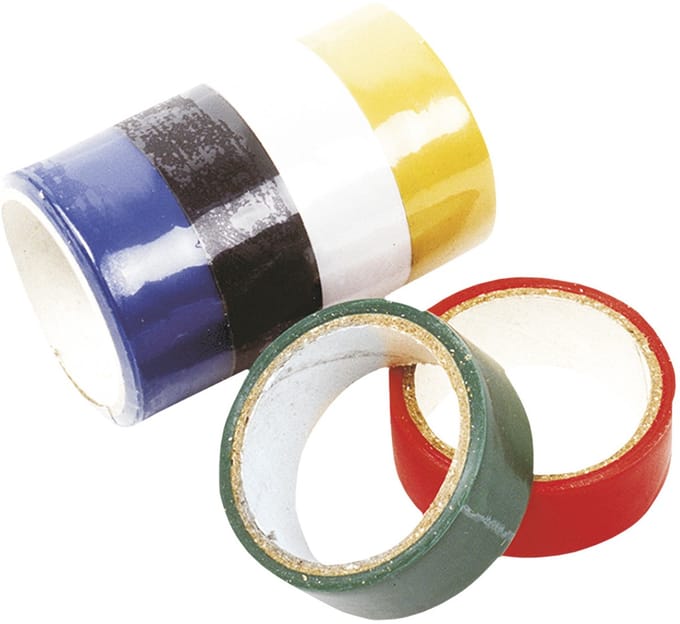 Grupa Topex - Isolatie Tape Set - 19mm x 3m - PCV - 6 Kleuren