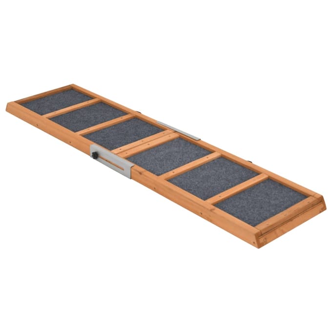 vidaXL - Hondenloopplank - 120x30 - cm - massief - vurenhout - grijs