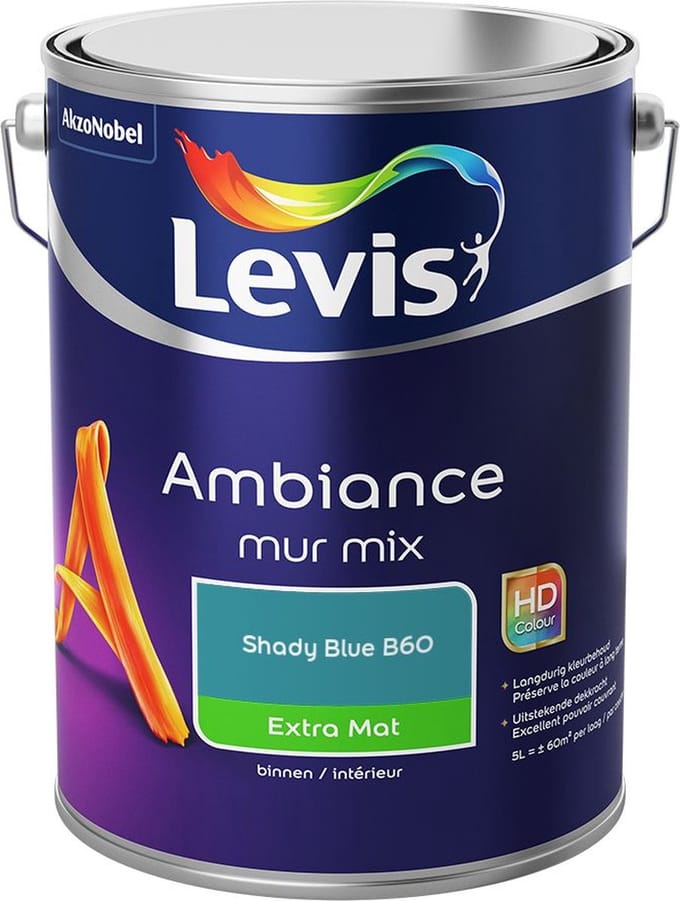 Levis - Ambiance Mur Extra Mat Mix - Shady Blue B60 - Mengverf - 5 L