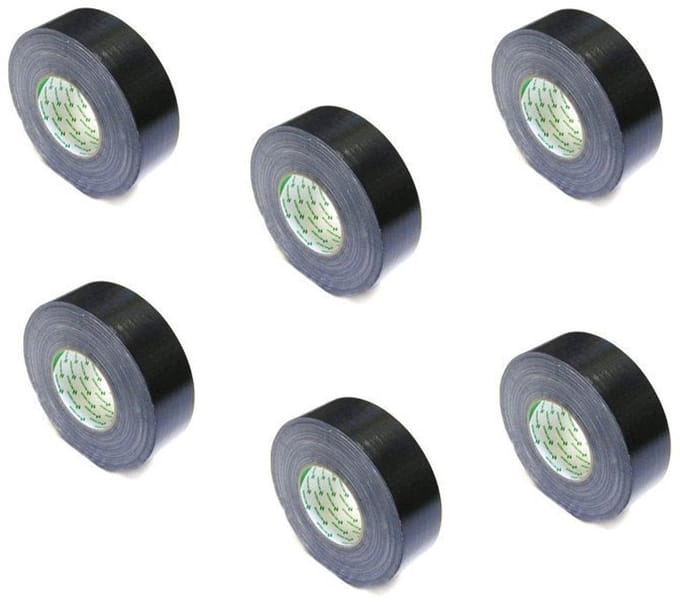 Nichiban Gaffa Tape 1200 - 50mm 50mtr. Black (6 stuks)