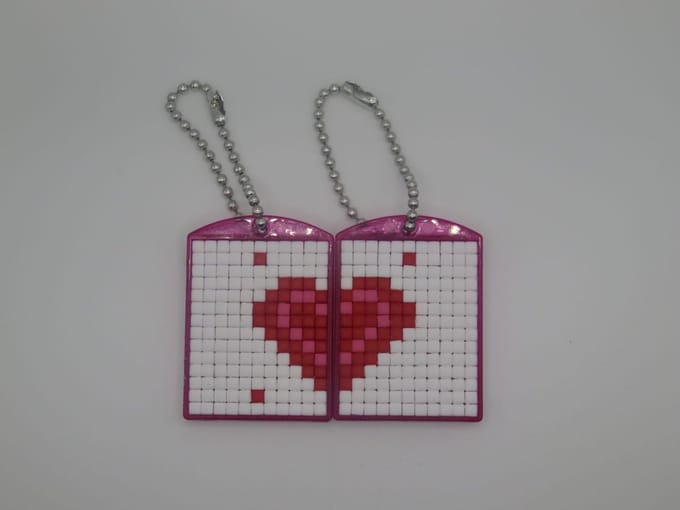 Sleutelhanger setje, Hart, Beste vrienden