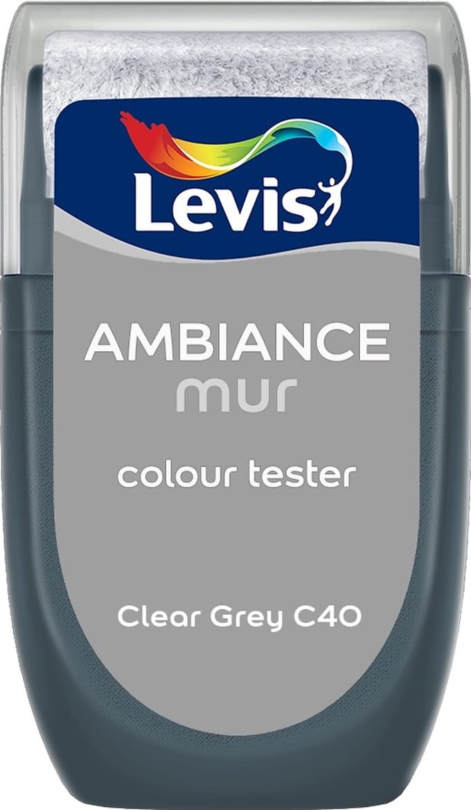 Levis - Muurverf Kleurtester Mat Mix - Clear Grey C40 - Mengverf - 30 Ml