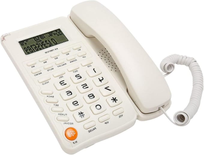Vaste Telefoon - Bedrade Telefoon - Duidelijk Bellen - Grote Knoppen - HD Scherm - Wit