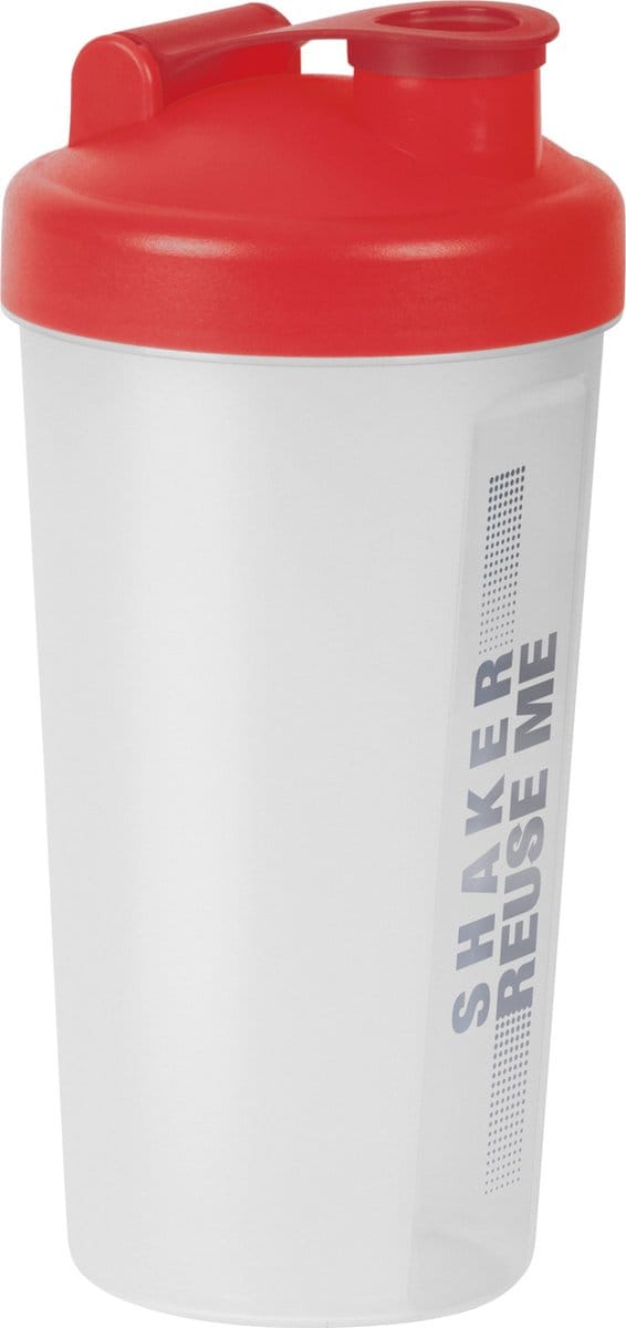 Juypal Shakebeker/shaker/bidon - 700 ml - rood - kunststof