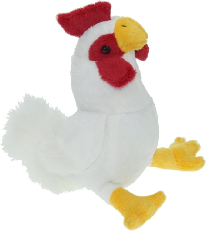 Pluche Kip knuffel - vogel - 20 cm - knuffeldier - boerderijknuffel - speelgoed - voor kinderen