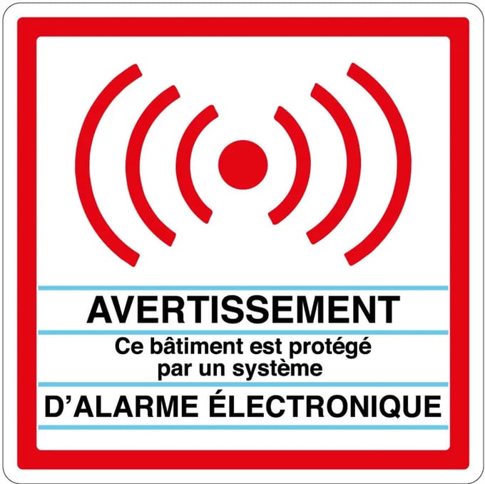 Système d'alarme électronique bord | gecoat dibond materiaal | 40 x 40 cm