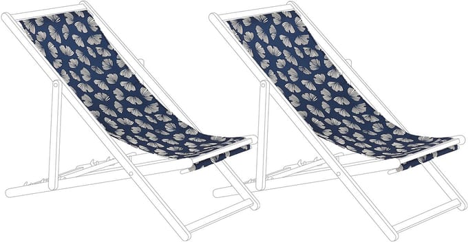ANZIO/AVELLINO - Doek set van 2 - Marineblauw - Polyester