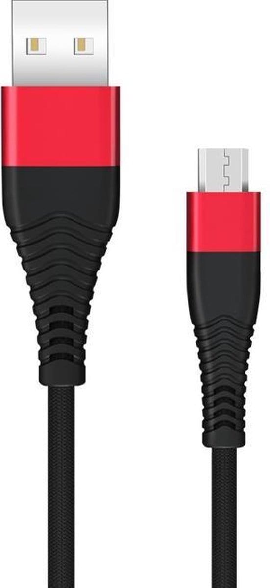 DrPhone SL02 Micro USB Gevlochten Kabel - 2.4A - Oplaadkabel Data Sync en Snel opladen - Universeel geschikt - 1 Meter