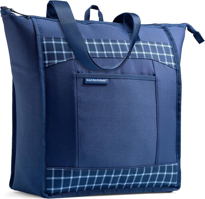 Geïsoleerde Zachte Koeltas - Lekvrij en Draagbaar voor Reizen - Navy Gingham