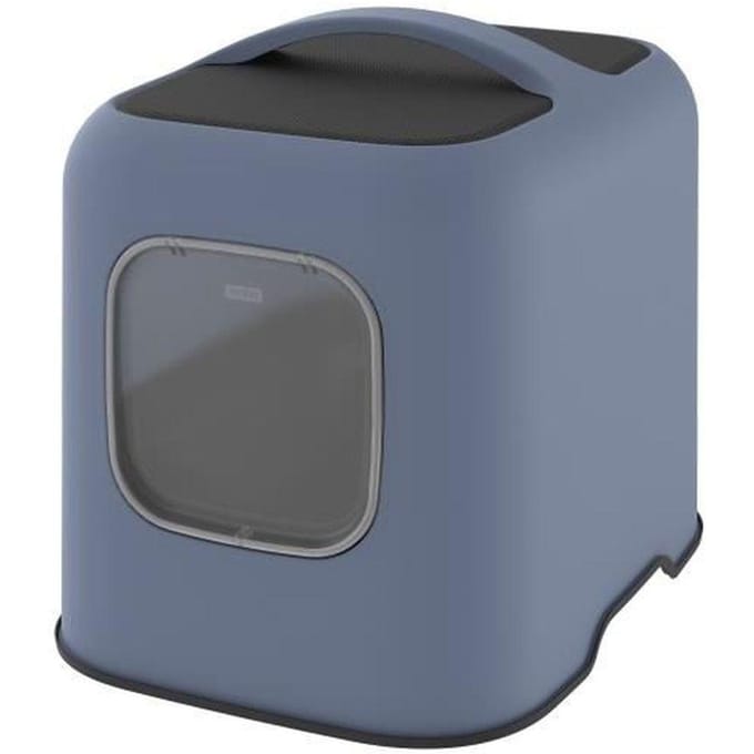 ROTHO - Maison toilette pour chat 51 x 39 x 40 cm - Bac a litiere - Bleu Horizon