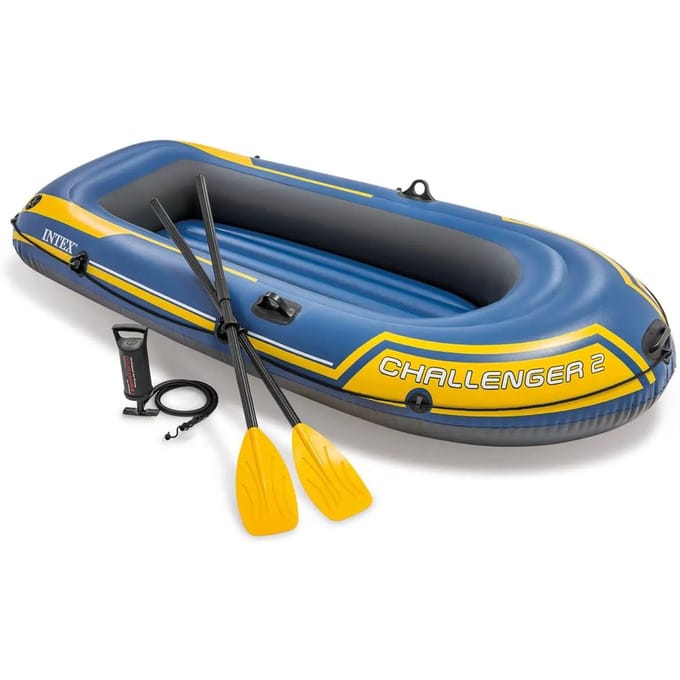 Intex Challenger 2 Boot Set - 236 x 114 x 41 cm - Inclusief peddels en pomp