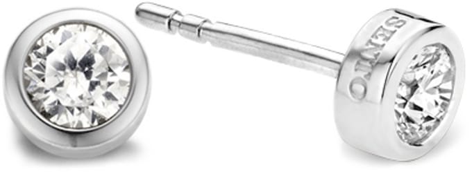 TI SENTO Dames Oorbellen - 925 zilver - Zirconia wit - 7597ZI