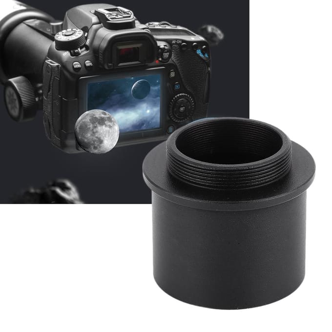 1,25  naar C-vatting Telescooplens Videocamera Vatring Adapter voor Telescoop black