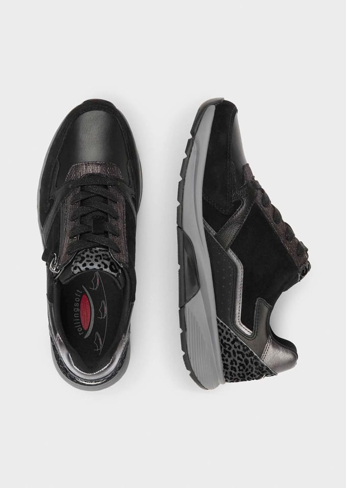 Sneakers met mesh voering - zwart - Gr. 4 van Goldner Fashion
