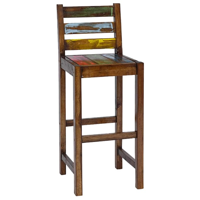 vidaXL - Barkrukken - 2 - st - massief - gerecycled - hout