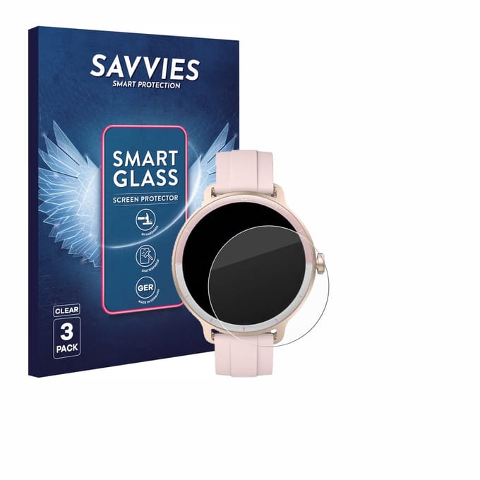 3 Stuks Savvies Screenprotector - geschikt voor KIBFLE DR03 1.27" - beschermfolie glas transparant