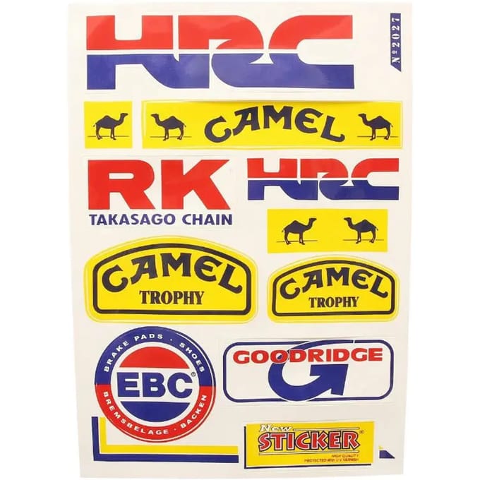 Vel met 10 stickers P2R Racing HRC
