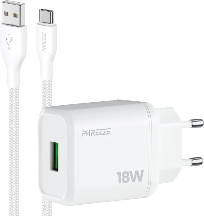 Phreeze usb power adapter 5v 3a - Usb naar usb C oplaadkabel - 1 meter - Quick charge oplader geschikt voor Android telefoon tablet en accessoires
