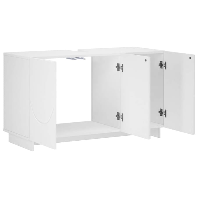 vidaXL - Badkamerkast - Wit - 101 - x - 41 - x - 58 - cm - bewerkt - hout