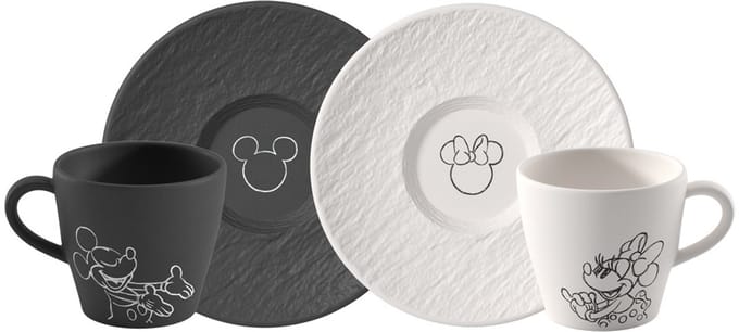 Villeroy & Boch - Manufacture Rock Mickey Mouse - Koffie Set 4-Delig