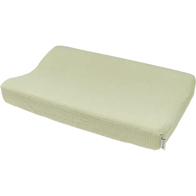 Meyco Baby Uni aankleedkussenhoes - pre-washed hydrofiel - soft olive - 50x70cm