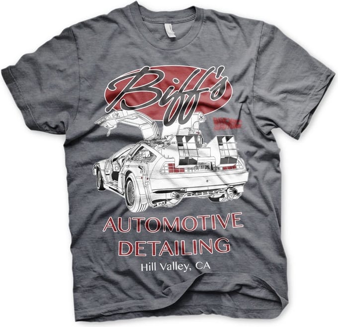 Back to the Future Biff's Automotive Detailing T-shirt Dark-Heather
