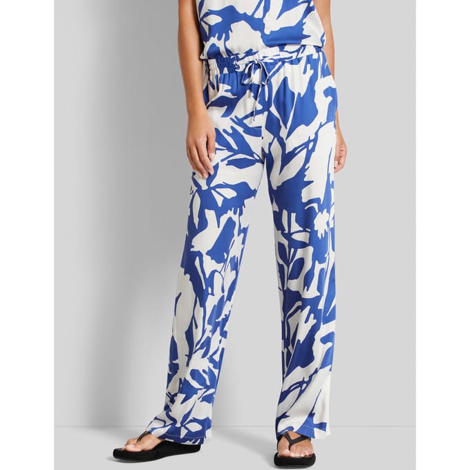 Bugatti Damen Casual broek met elastische tailleband
