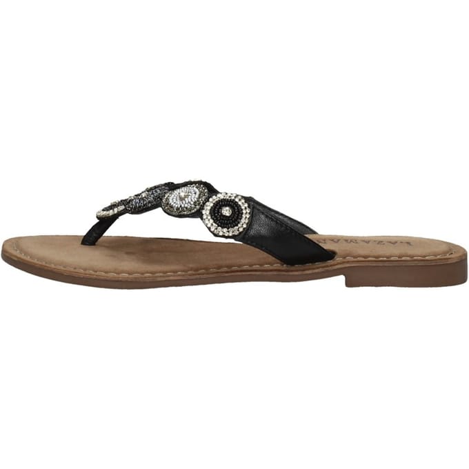 Lazamani - Luna - Dames - Slippers - Zwart