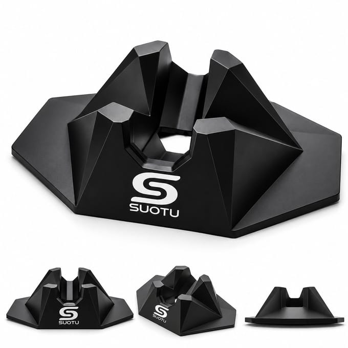 Suotu standaard step - Stuntstep/kinderstep Standaard - Step Stand Fit Meest Major Steps - Anti-slip - Zwart